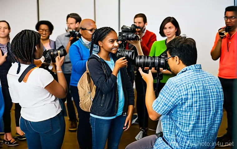 사진 자격증 이직 시 주의해야 할 점 - **Prompt 1: Professional Portfolio Presentation**
    A confident, diverse professional photographer...