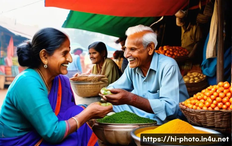 사진 자격증으로 가능한 추가 수익 창출 - **Prompt: Authentic Indian Marketplace Scene**
    A photorealistic image capturing a bustling, vibr...